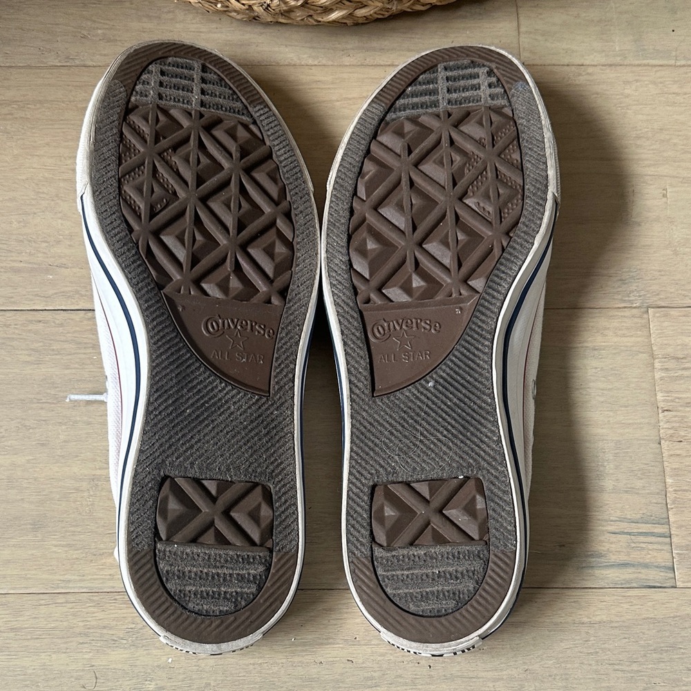 Converse All Star Slip On Shoreline Sneakers White Canvas Classic Clean Girl - Picture 6 of 7